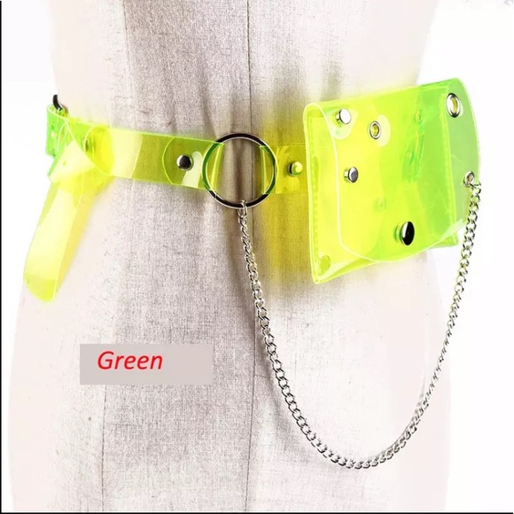 Mini Transparent Chain Belt Fanny Waist Coin Bag - Picture 7 of 8